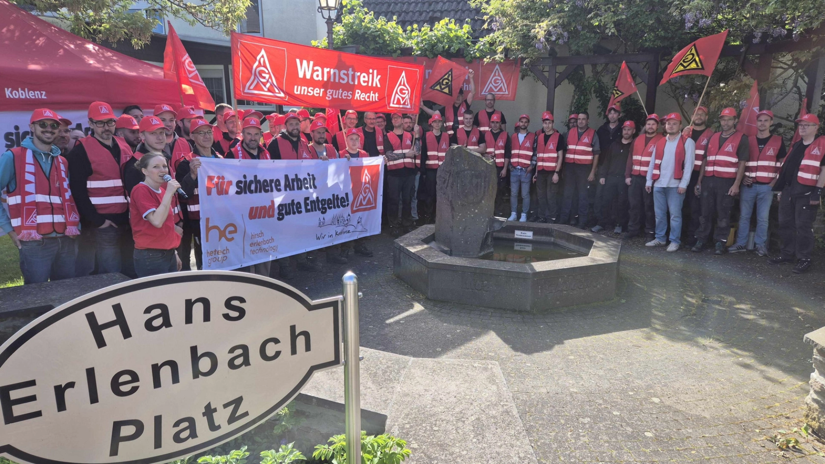 Warnstreik bei Erlenbach
