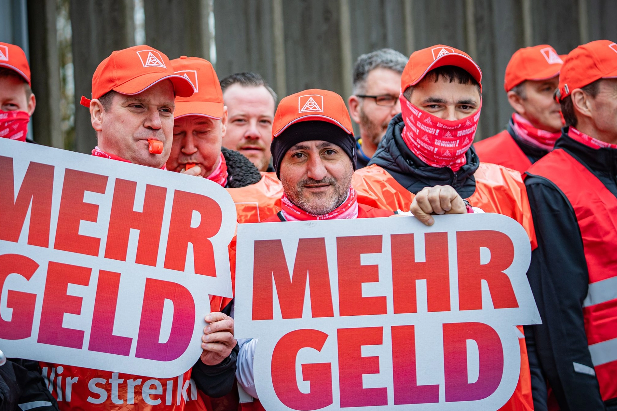 Warnstreik Textil-Tarifrunde in Rheine am 23.03.2023