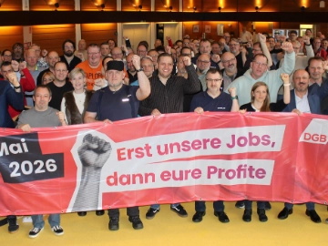 Delegierte stellen klare Forderungen an die Politik und rufen die Beschäftigte zum 1. Mai auf