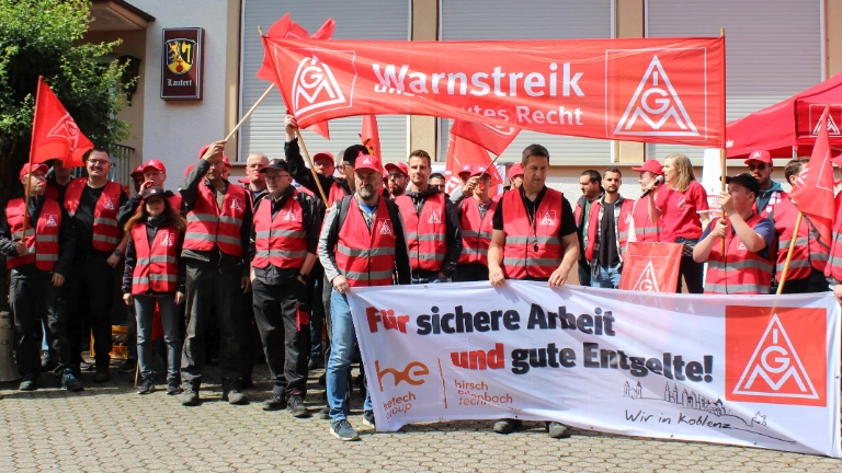 Zweiter Warnstreik bei Erlenbach im Rhein-Lahn-Kreis